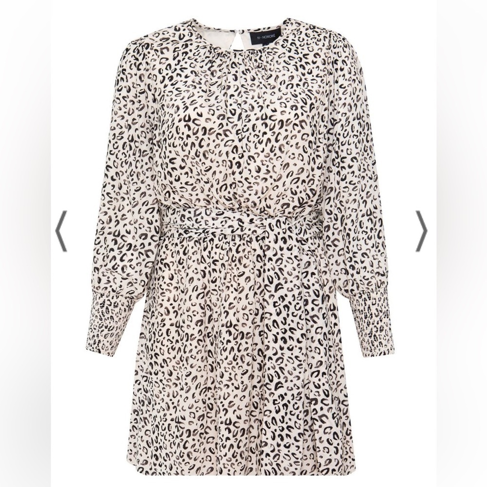 11 Honore Collection Valentina Animal Print Skater Dress SZ 14